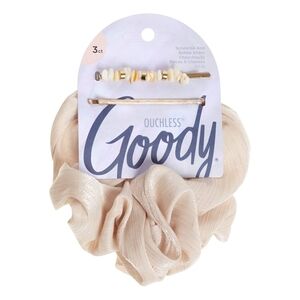 🍒 5/$20 new Goody Ouchless Scrunchie and Embellished Bobby Pin Set